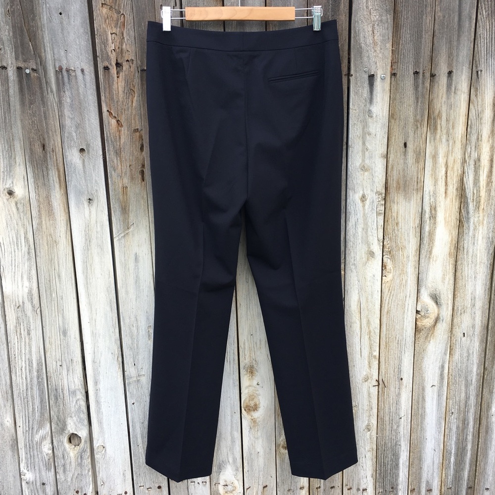 Lafayette 148 New York Italian Stretch Wool Menswear Pant Black 8 - Picture 8 of 16